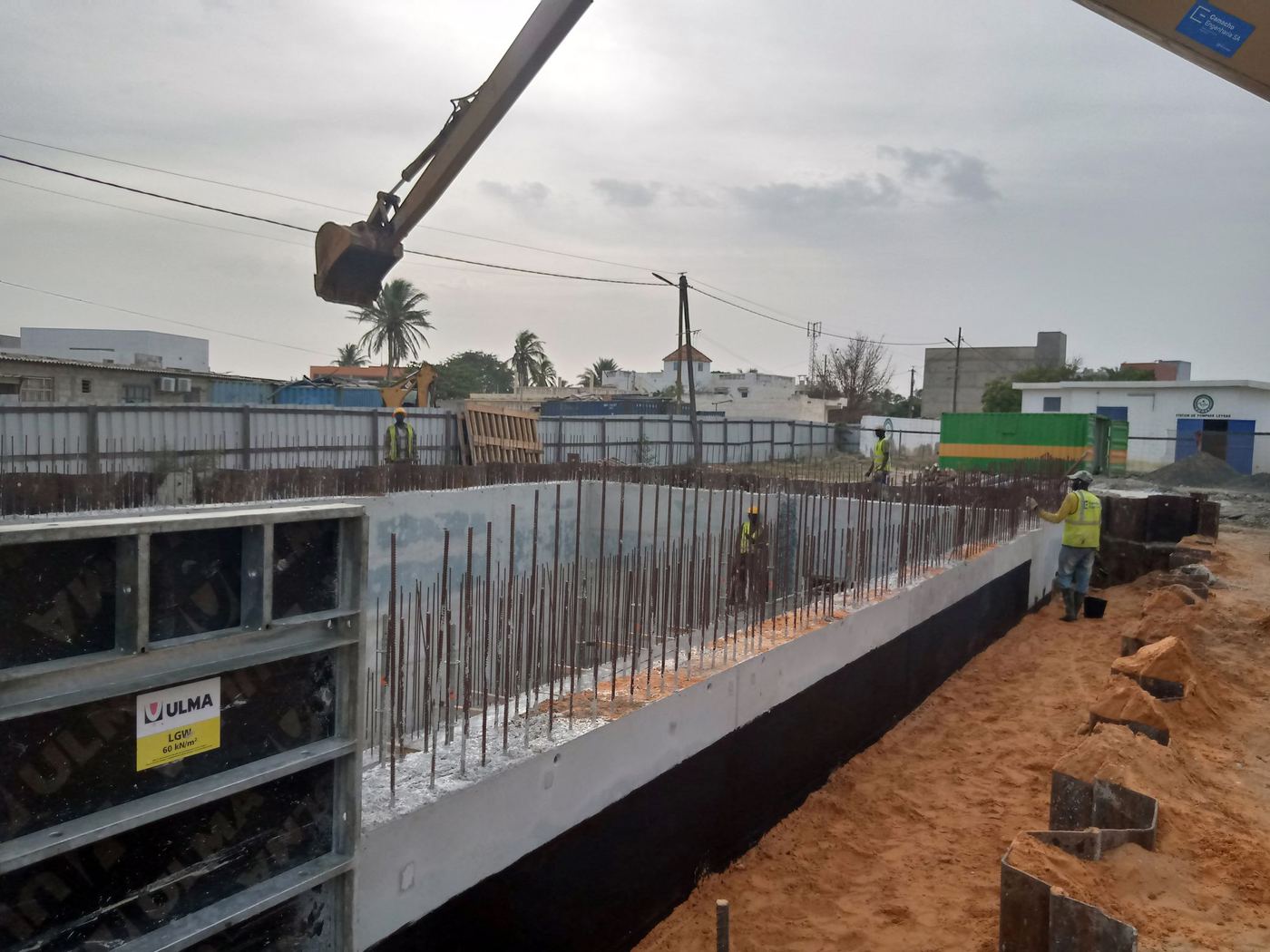Construction de la station de pompage Leydar